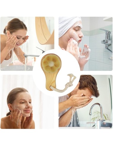 Brosse Nettoyage Visage à Manche Bois