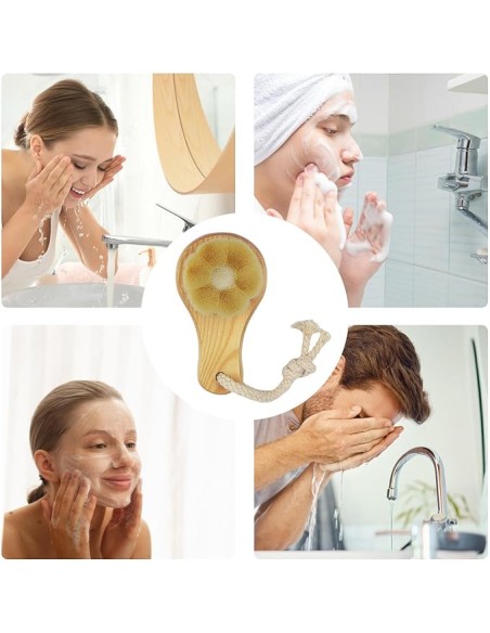 Brosse Nettoyage Visage à Manche Bois