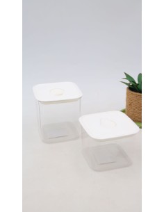 Bocal Hermétique avec Couvercle Carré avec Valve à Air -...