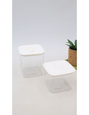 Bocal Hermétique avec Couvercle Carré avec...