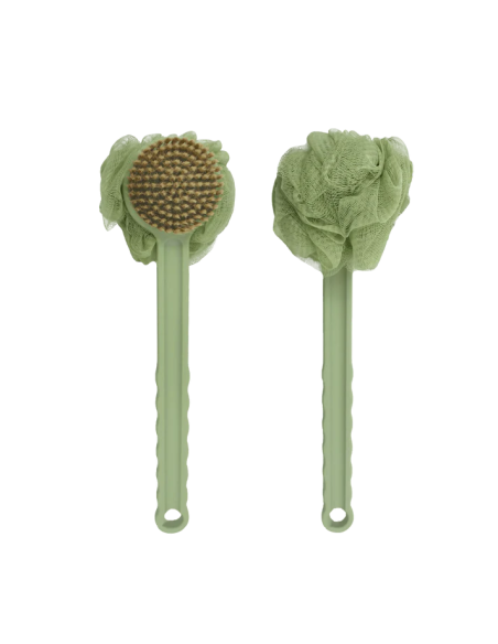 Brosse de Douche avec Manche Long Anti-Dérapant - Vert