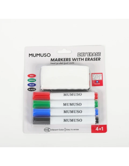 Marqueurs Effaçables – Lot de 4 + Brosse