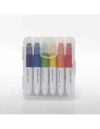 Crayons de Cire Lavables – Set 6 couleurs