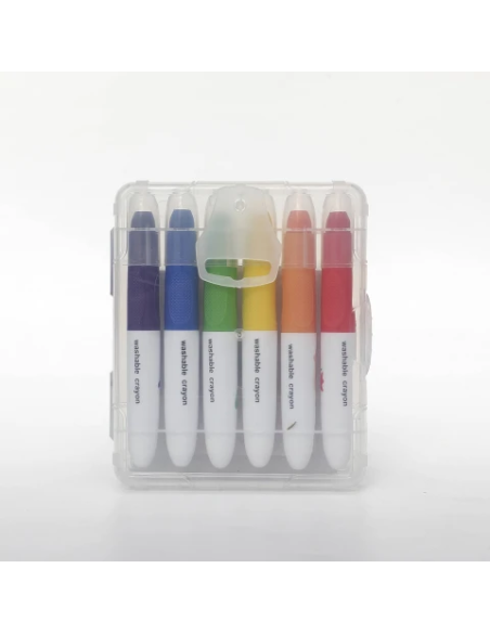 Crayons de Cire Lavables – Set 6 couleurs