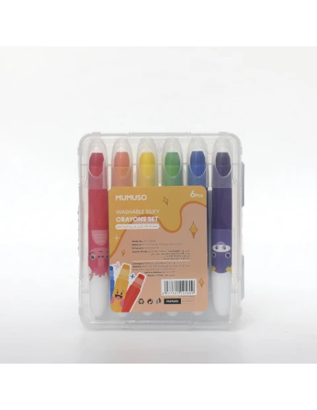 Crayons de Cire Lavables – Set 6 couleurs