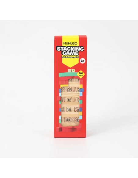 Jeu de Blocs Empilables Jenga Multicolore – 48 pièces