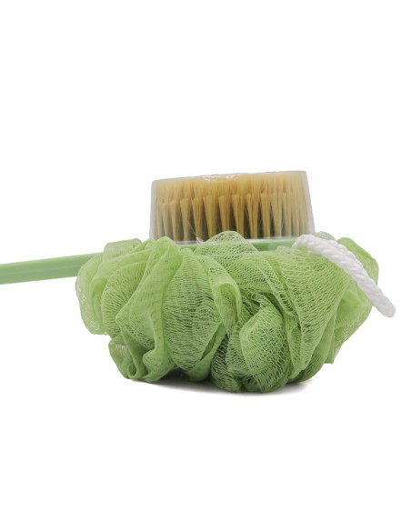 Brosse de Douche avec Manche Long Anti-Dérapant - Vert