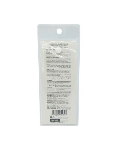 Pince à Sourcils Évidée Pointe Inclinée