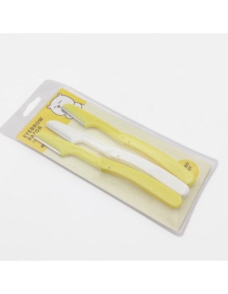 Rasoir à Sourcils Pliable avec Couvercle de Précision - Pack de 3