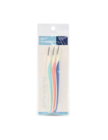 Rasoir à Sourcils avec Couvercle de Précision - Pack de 3