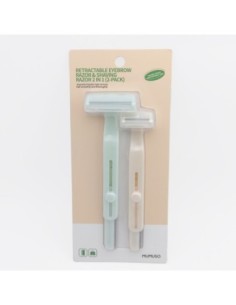 Rasoir à Sourcils et Rasoir Rétractable 2 en 1 - Pack de 2