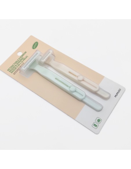 Rasoir à Sourcils et Rasoir Rétractable 2 en 1 - Pack de 2