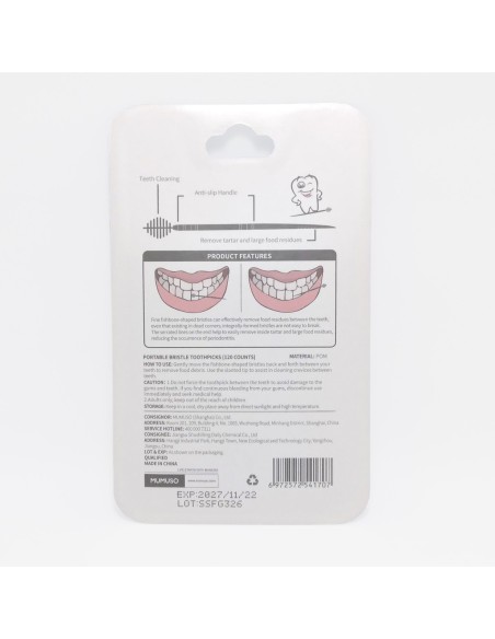 Cure-Dents Portatifs en Soie (120 Pièces)