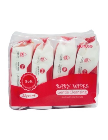 Lingettes Nettoyantes pour Bébé (25Pcs*4)