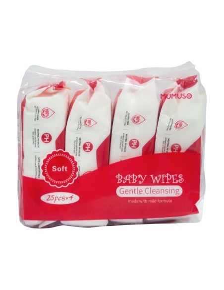 Lingettes Nettoyantes pour Bébé (25Pcs*4)