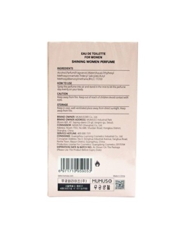 Eau de Toilette "Shining" pour Femme (Rose)