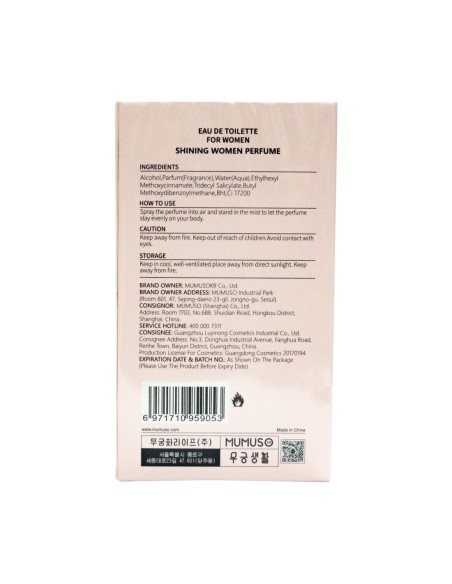 Eau de Toilette "Shining" pour Femme (Rose)