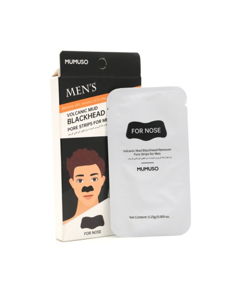 Boue Volcanique pour Hommes - Bandelettes Anti-Points Noirs pour Hommes