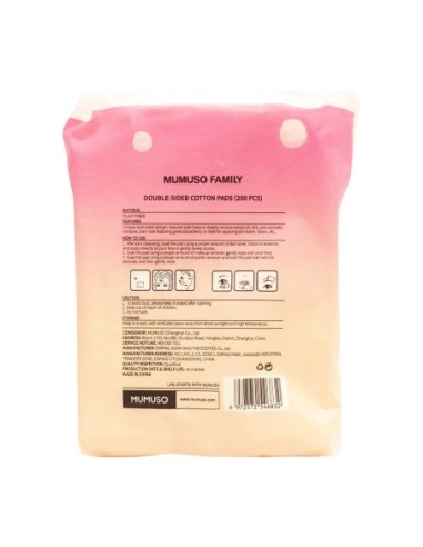 200 Tampons en Coton Double Face