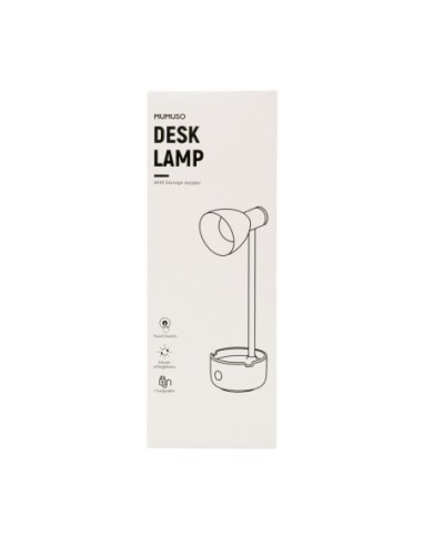 Lampe de Bureau avec Support de Rangement-Blanc