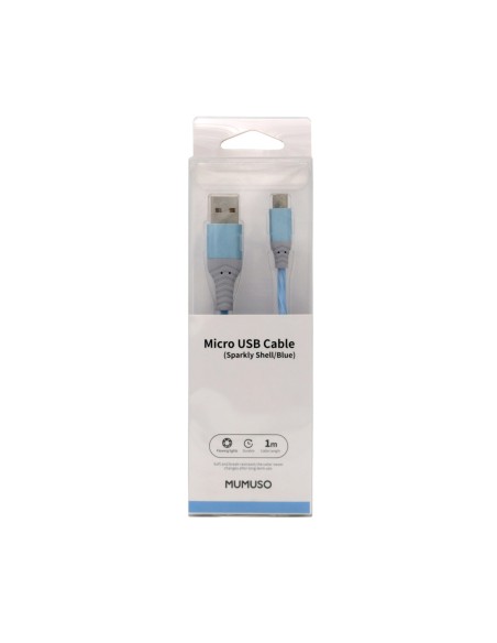 Câble Micro Usb (Coque Étincelante/Bleu)