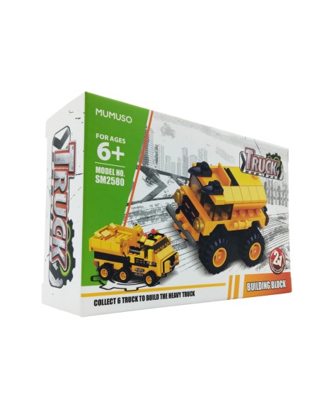 Blocs de Construction 6 en 1 (Camions de Construction)