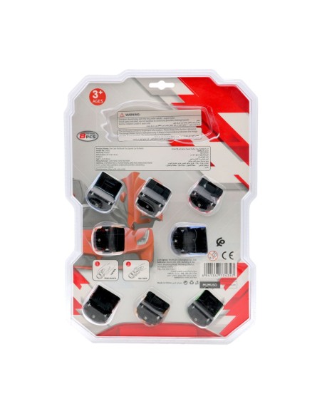 Voiture de Sport en Métal Moulé (Paquet de 8)