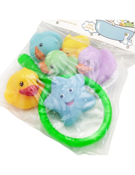 Jouet de Bain-Canard Flottant - Filet de Pêche