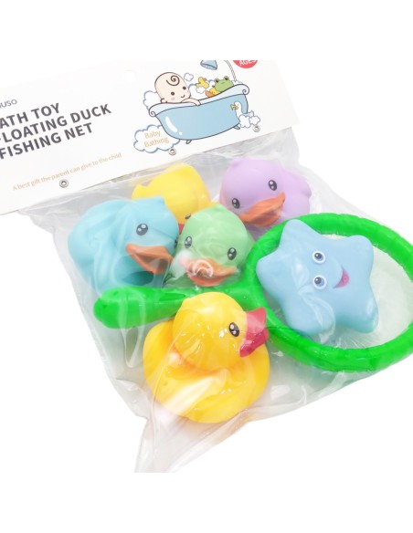 Jouet de Bain-Canard Flottant - Filet de Pêche