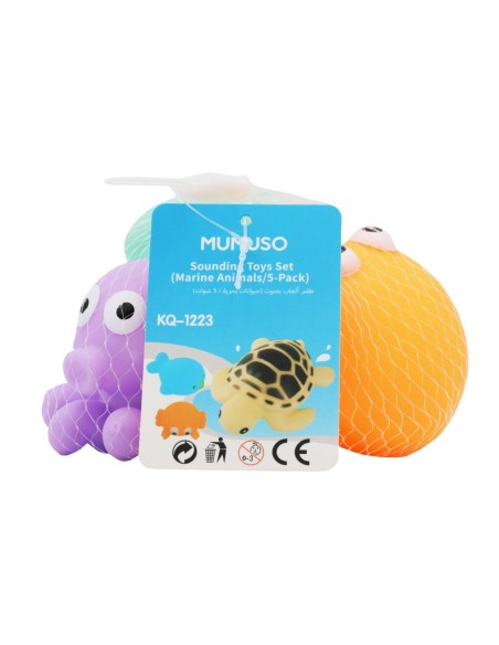 Ensemble de Jouets Sonores (Animaux Marins/5 Paquets)