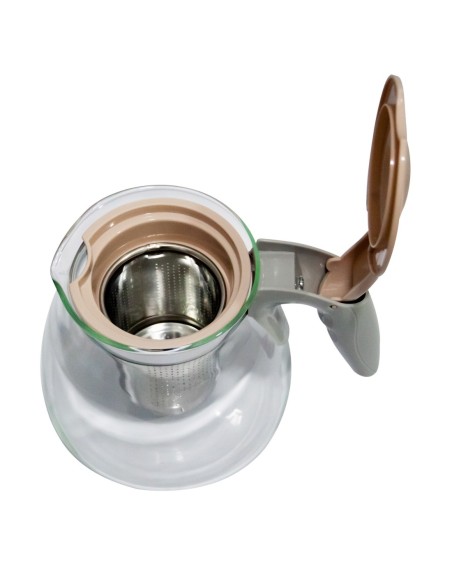 Théière en Verre avec Infuseur (900 Ml/Abricot Crème)