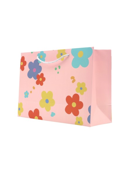 Pochette Cadeau (Fleurs Colorées/M)