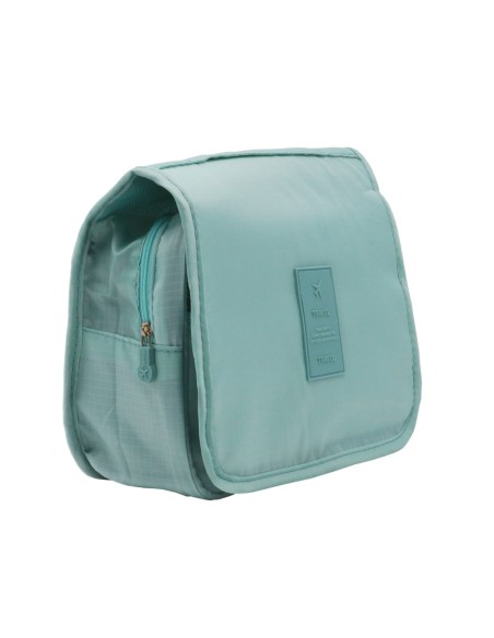 Trousse de Toilette avec Crochet de Suspension (Bleu-Vert)