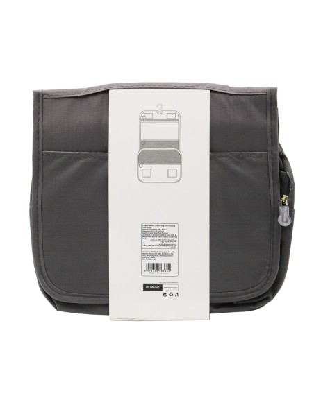 Trousse de Toilette avec Crochet de Suspension (Gris)