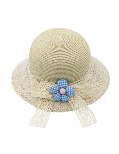 Chapeau de Paille avec Nœud Papillon (Beige)
