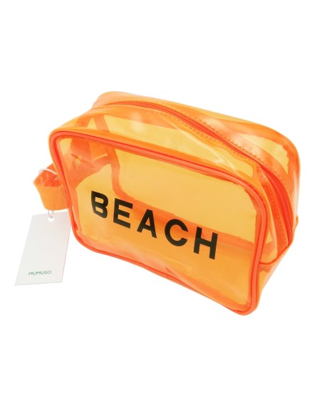 Trousse de Toilette Transparente de Voyage Tendance -Orange/S
