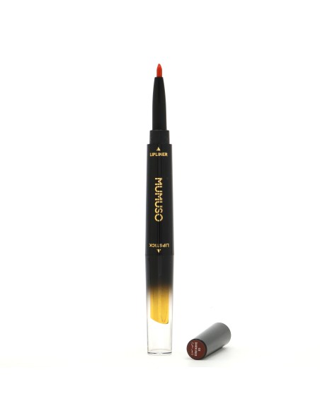 Rouge à Lèvres et Crayon Mat Double Embout - 03 Dark Red