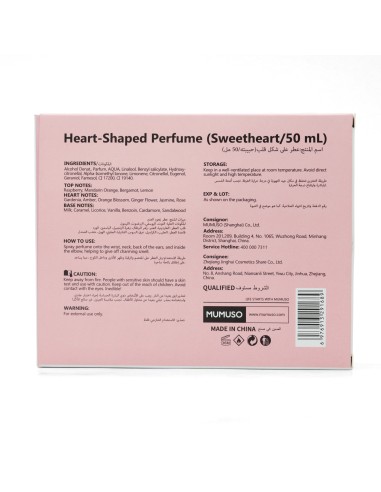 Sweetheart - 50 mL - Parfum en forme de cœur .