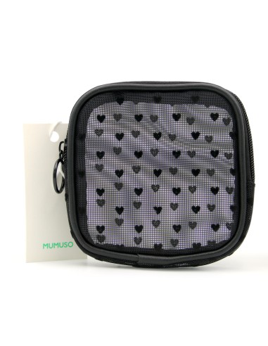 Petite Trousse pour Cosmétiques (Coeur/Noir)