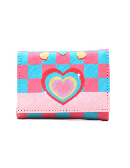 Portefeuille à 3 Volets (Coeur d'Amour/Rose)