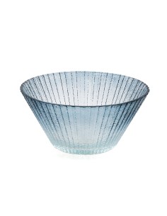 Saladier en Verre Texturé Transparent (Dégradé Bleu)