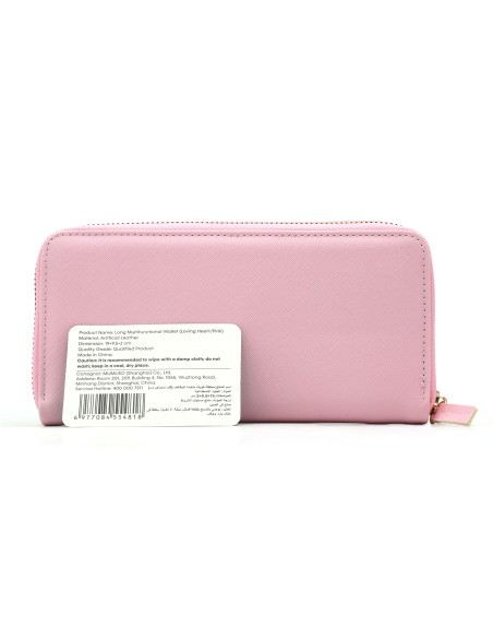 Portefeuille Long Multifonctionnel (Loving Heart/Rose)