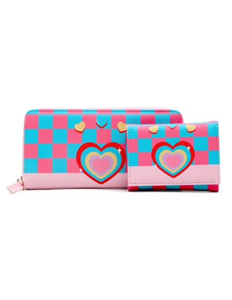 Portefeuille Long Multifonctionnel (Loving Heart/Rose)