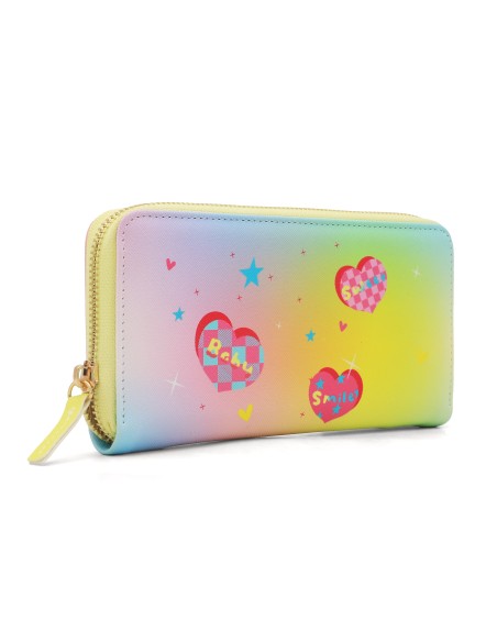 Portefeuille Long Multifonctionnel (Loving Heart/Jaune)