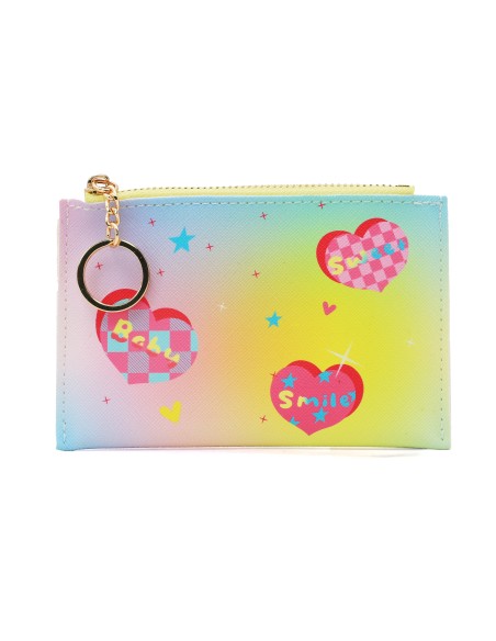 Porte-Monnaie Multifonctionnel À Fermeture Éclair (Loving Heart/Jaune)