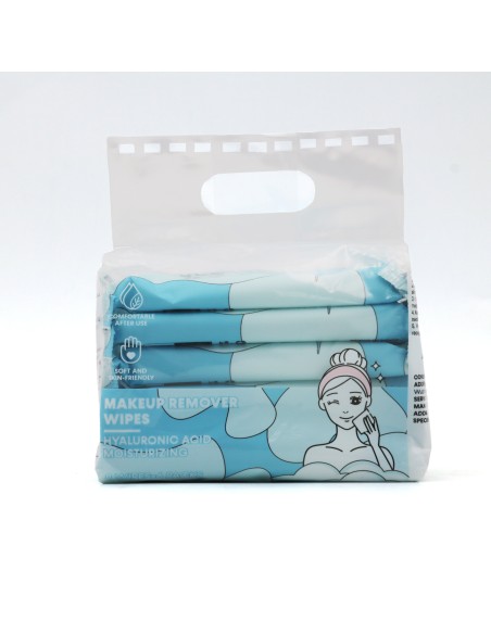 Lingettes Démaquillantes à l'Acide Hyaluronique (8 Pcs × 6 Packs)