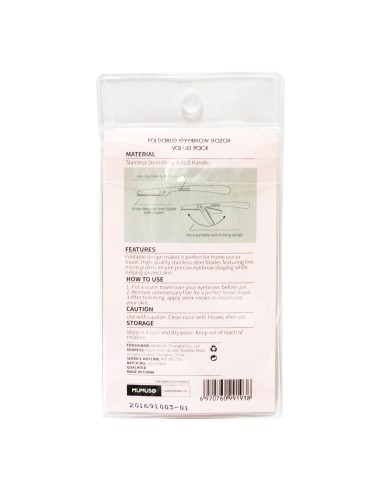 Rasoir à Sourcils Pliable - Pack de 4