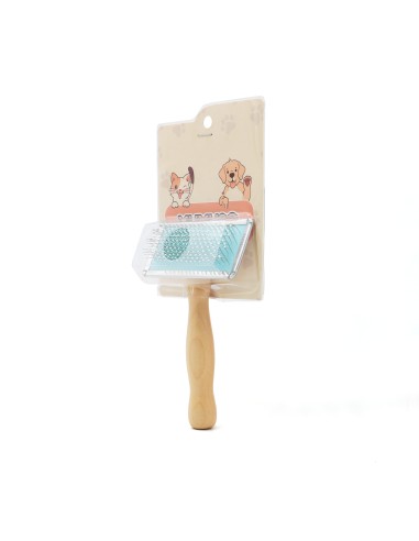 Brosse de Toilettage avec Manche en Bois