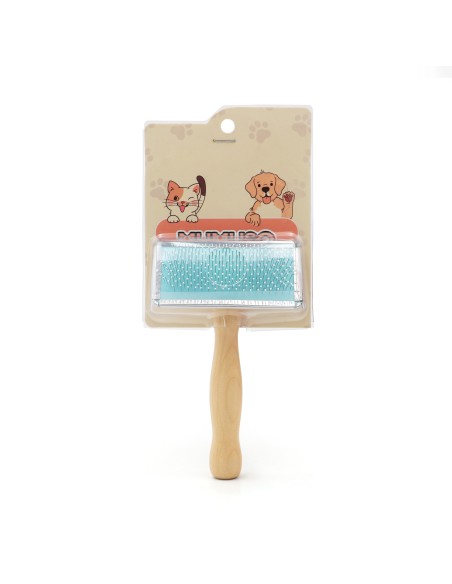 Brosse de Toilettage avec Manche en Bois