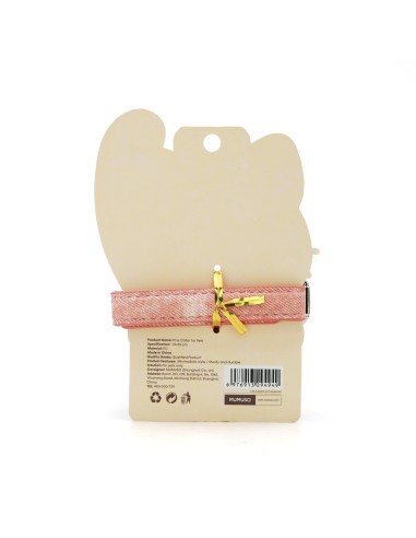 Collier Rose en Cuir pour Chats